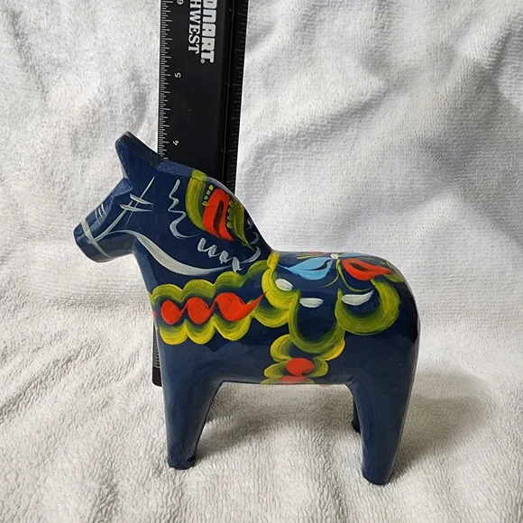 Blue Dala Horse 5" - Picture 5 of 6
